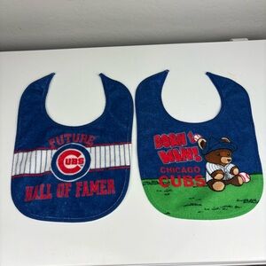 WinCraft chicago cubs blue set of two velcro closure baby bibs